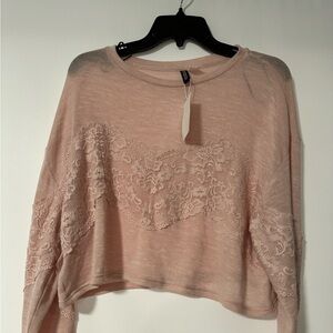 Women long sleeve pink shirt